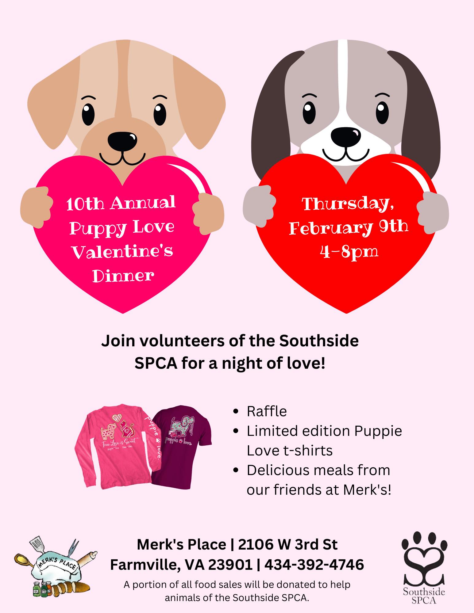Our Puppy Love Valentine's Fundraiser is February 9! - Southside SPCA